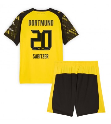 Borussia Dortmund Marcel Sabitzer #20 Hjemmebanesæt Børn 2025-26 Kort ærmer (+ korte bukser)